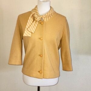 Knitwear by Glasgo LTD Vintage 1950's retro wool mohair mix mid sleeve cardigan